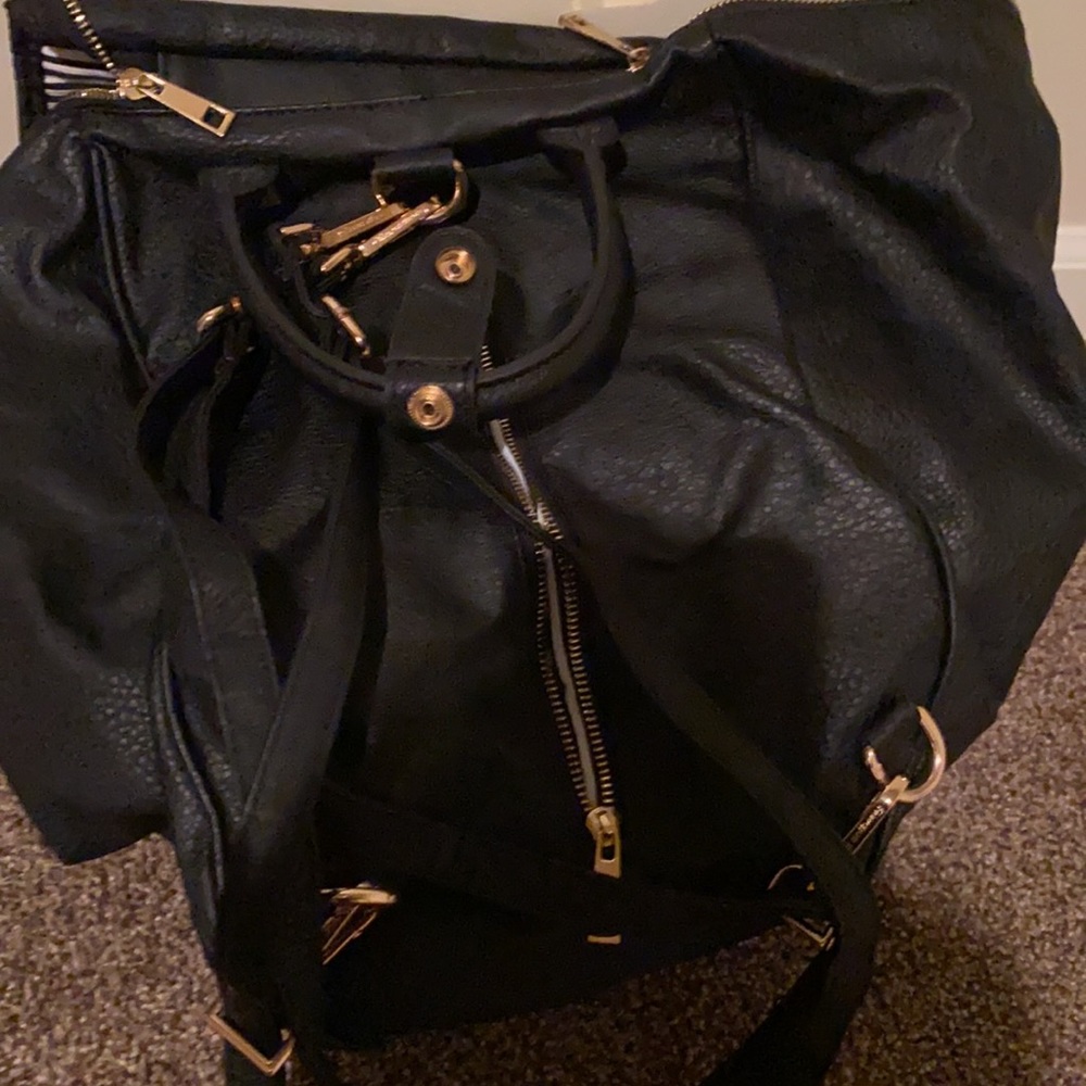 black leather backpack - Picture 2 of 3